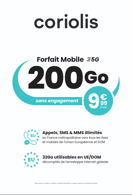 Forfait Coriolis 9.99€/mois